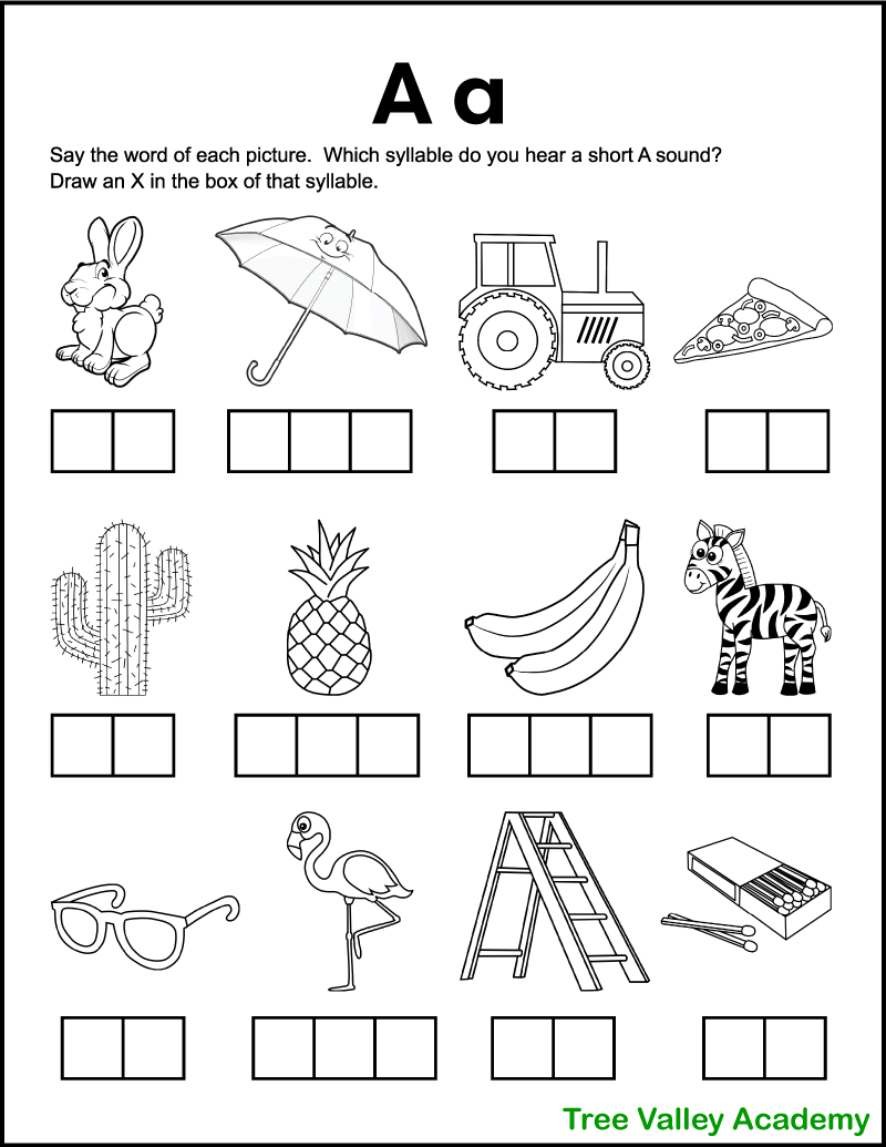 Letter A Sound Worksheets - Tree Valley Academy with regard to Free Printable Short A Worksheets