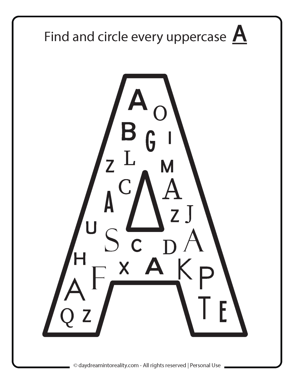 Letter A Worksheets - 50+ Free Pdf Printables ~ Daydream Into Reality within Free Printable Letter A Worksheets