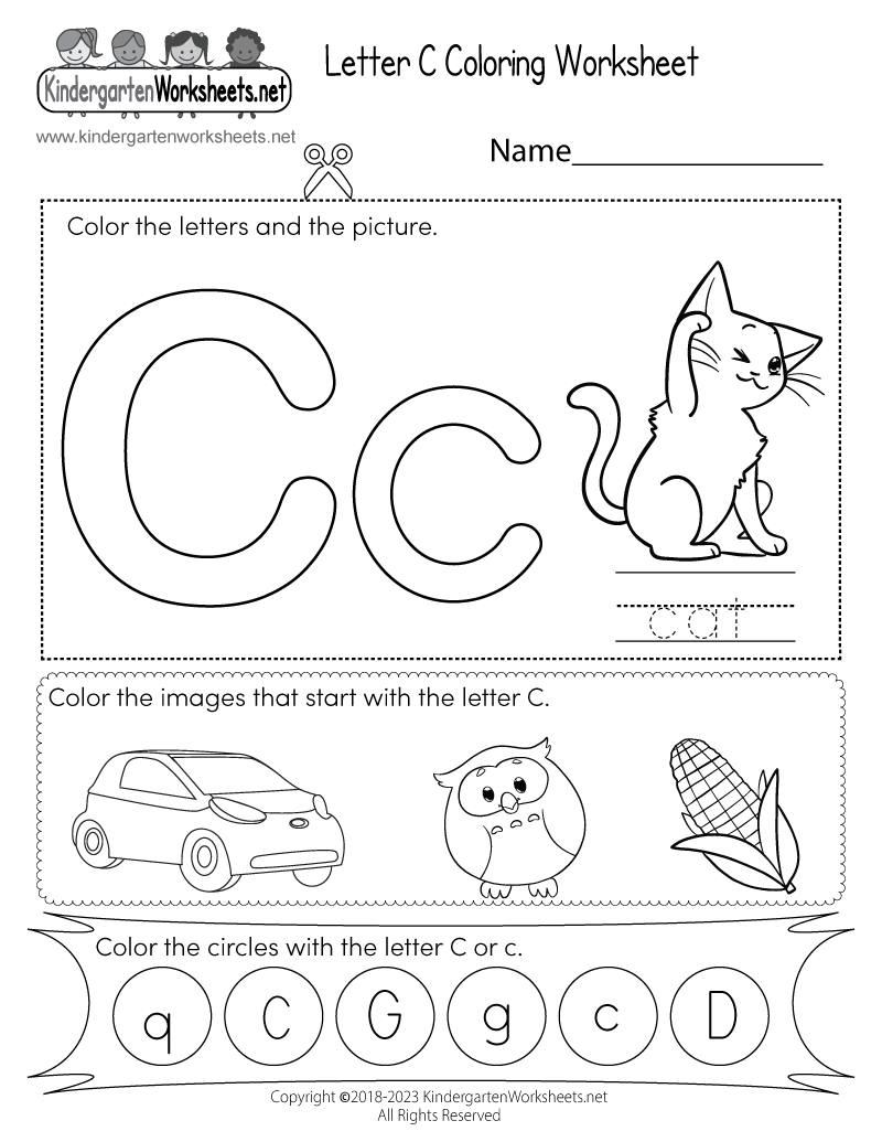 Letter C Coloring Worksheet - Free Printable, Digital, &amp;amp; Pdf in Free Printable Letter C Worksheets