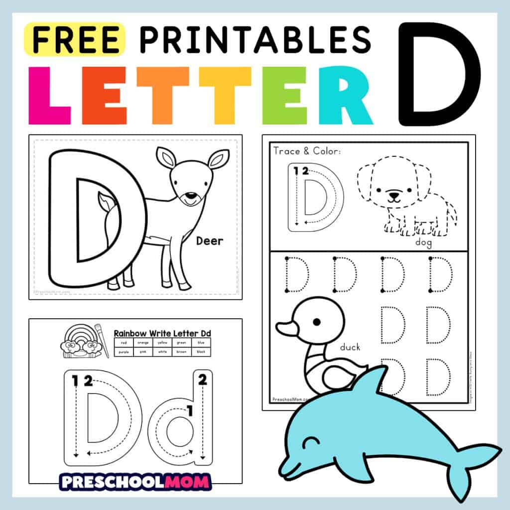 Letter D Preschool Printables - Preschool Mom within Letter D Free Printable Worksheets