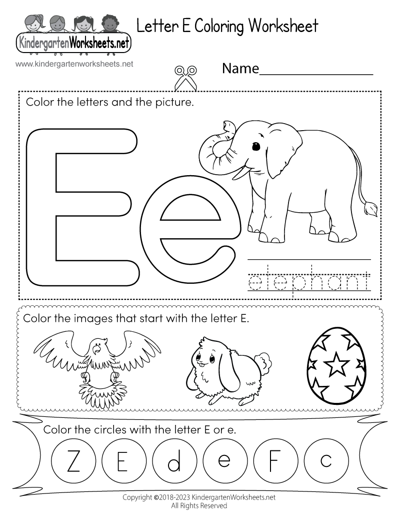Free Printable Letter E Worksheets For Preschoolers Printable Worksheets