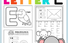 Letter E Preschool Printables - Preschool Mom in Free Printable Preschool Worksheets Letters