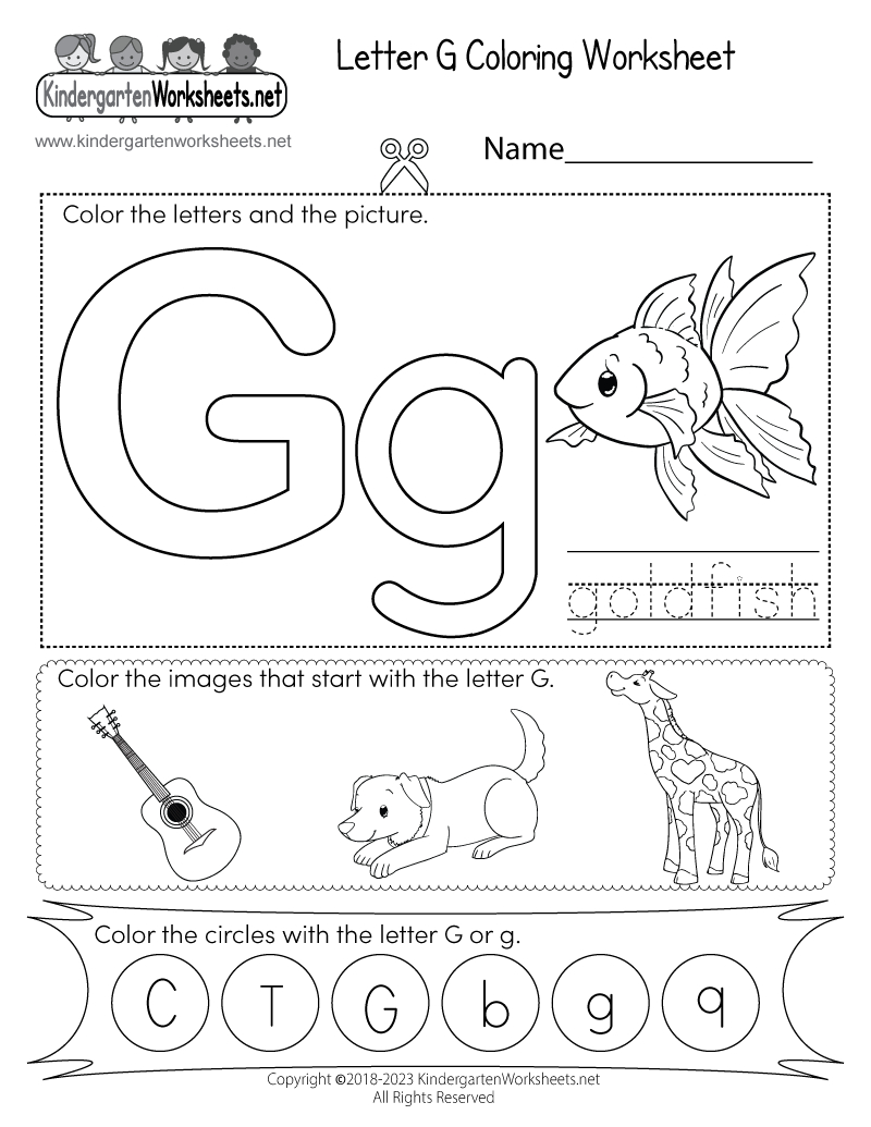 Letter G Coloring Worksheet - Free Printable, Digital, &amp;amp; Pdf pertaining to Letter G Free Printable Worksheets