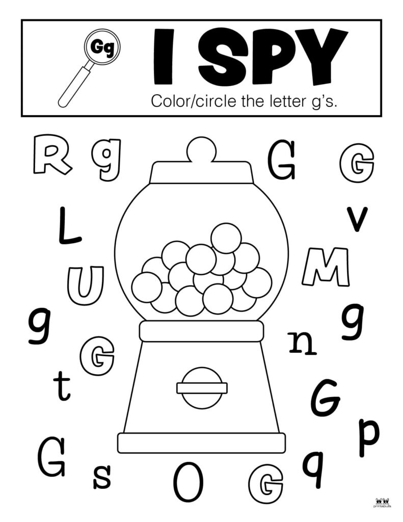 Letter G Worksheets - 50 Free Printables | Printabulls throughout Letter G Free Printable Worksheets