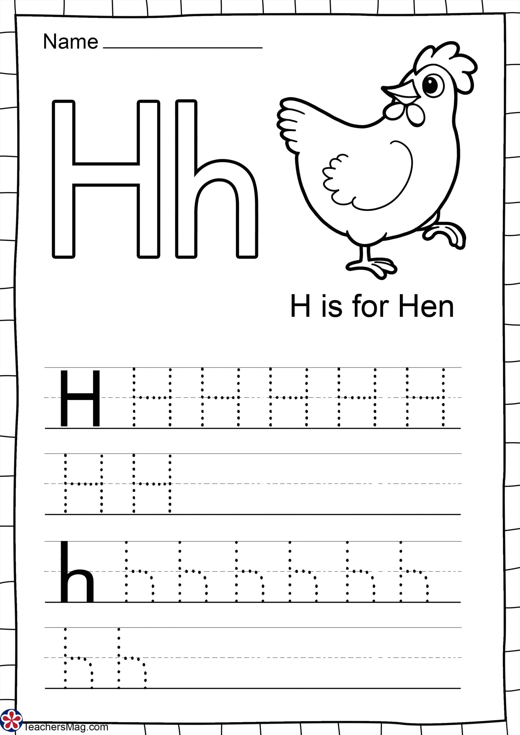 Letter H Free Worksheets. Teachersmag with regard to Free Printable Letter H Worksheets