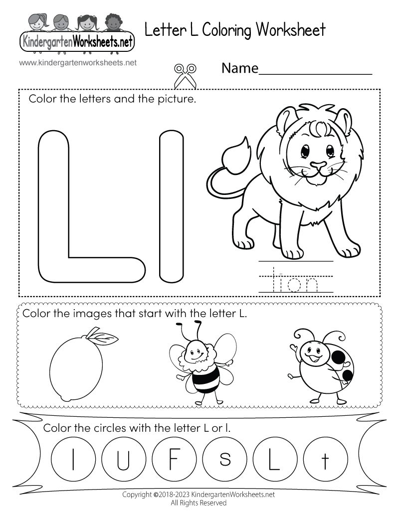 Letter L Coloring Worksheet - Free Printable, Digital, &amp;amp; Pdf throughout Free Printable Letter L Worksheets