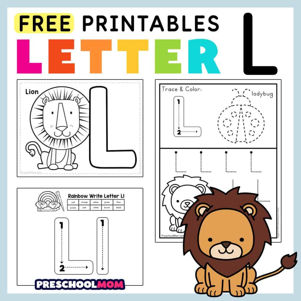 Letter L Preschool Printables - Preschool Mom within Letter L Worksheets Free Printable