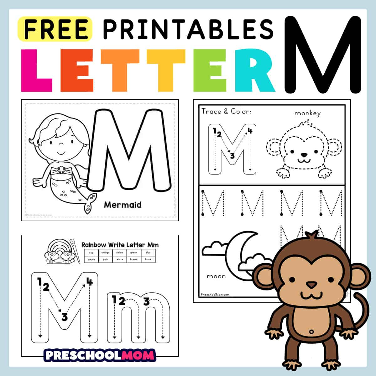 Letter M Preschool Printables - Preschool Mom with regard to Letter M Free Printable Worksheets