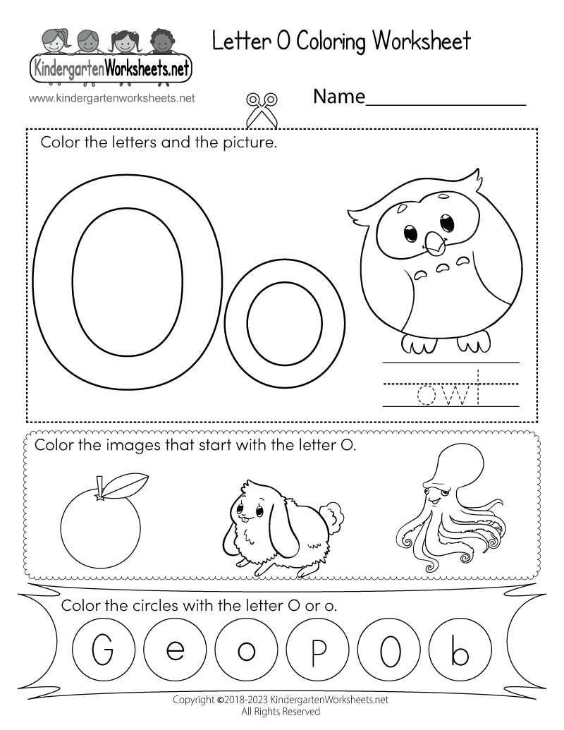 Letter O Coloring Worksheet - Free Printable, Digital, &amp;amp; Pdf with regard to Free Printable Letter O Worksheets For Preschool