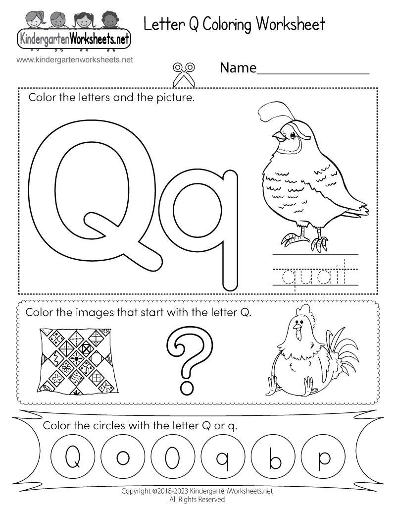 Letter Q Coloring Worksheet - Free Printable, Digital, &amp;amp; Pdf pertaining to Letter Q Free Printable Worksheets