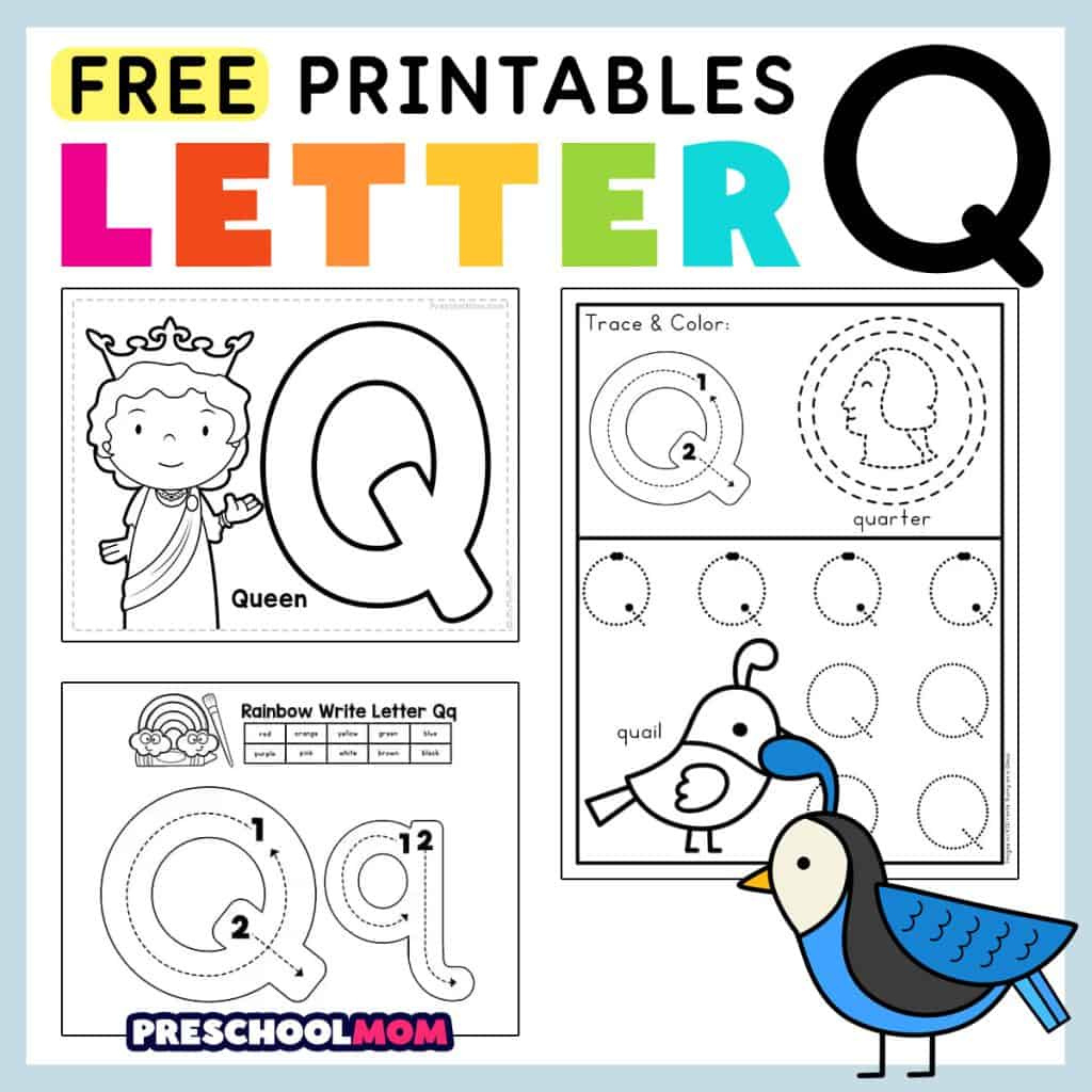 Letter Q Preschool Printables - Preschool Mom with regard to Letter Q Free Printable Worksheets