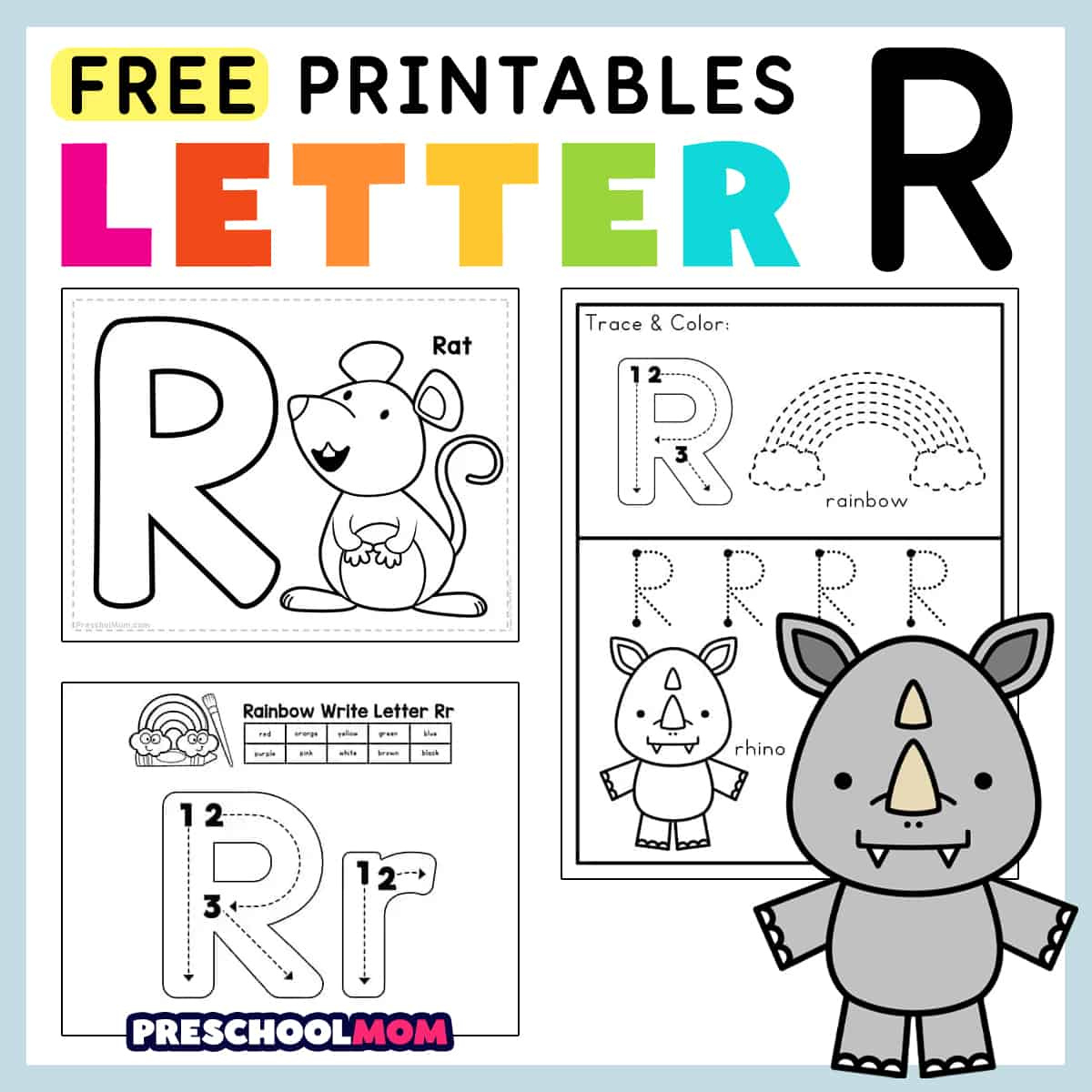 Letter R Preschool Printables - Preschool Mom with Free Printable Letter R Worksheets