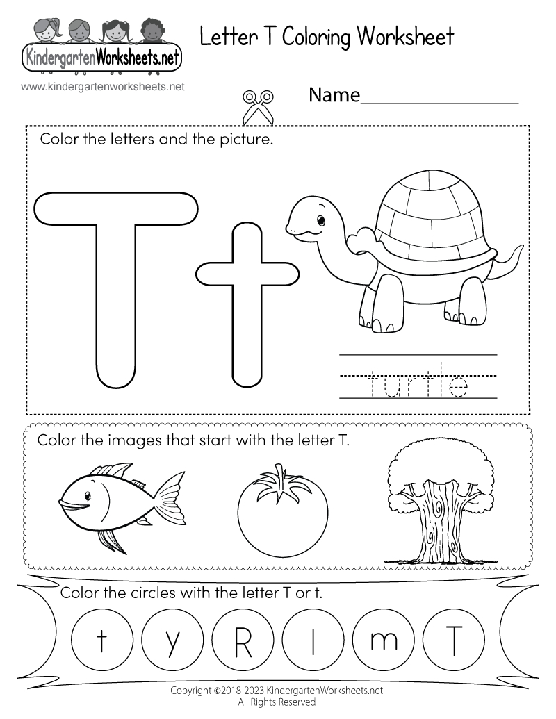 Letter T Coloring Worksheet - Free Printable, Digital, &amp;amp; Pdf for Letter T Free Printable Worksheets
