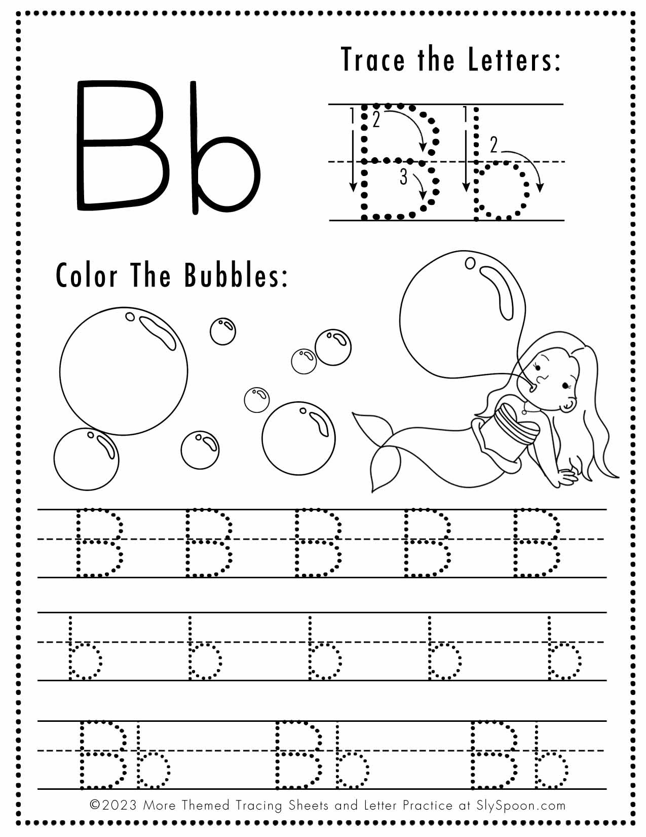 Letter Tracing Worksheets Archives - Sly Spoon for Free Printable Letter Tracing Worksheets