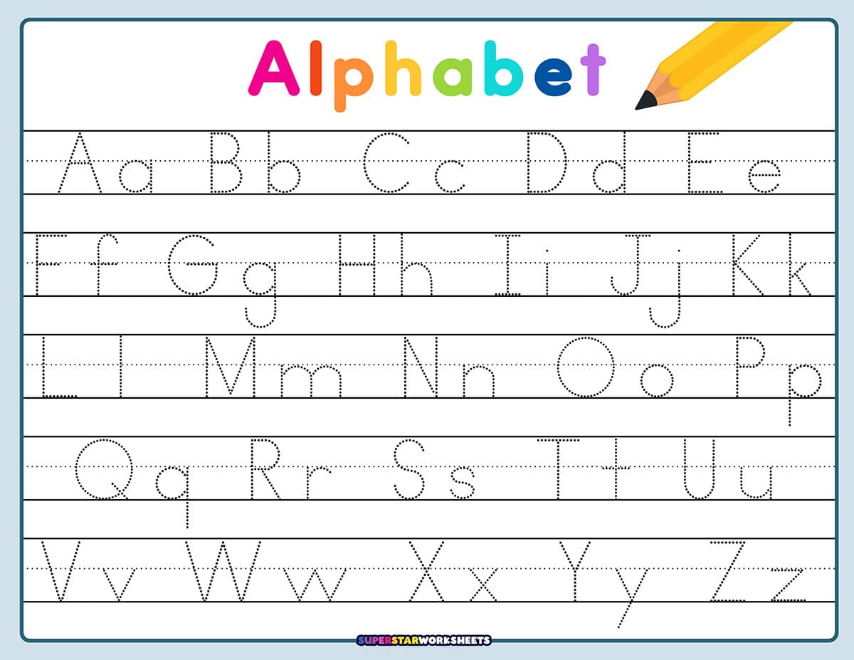Letter Tracing Worksheets - Superstar Worksheets throughout Free Printable Preschool Worksheets Tracing Letters