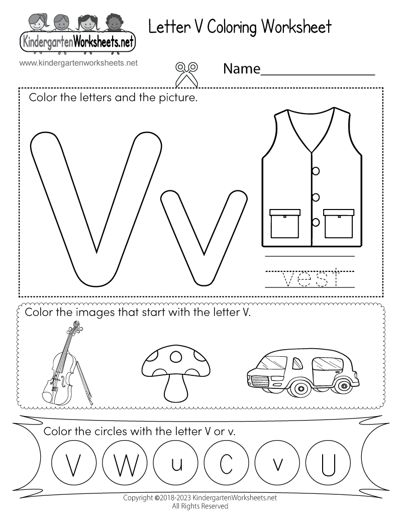 Letter V Coloring Worksheet - Free Printable, Digital, & Pdf within Free Printable Letter V Worksheets