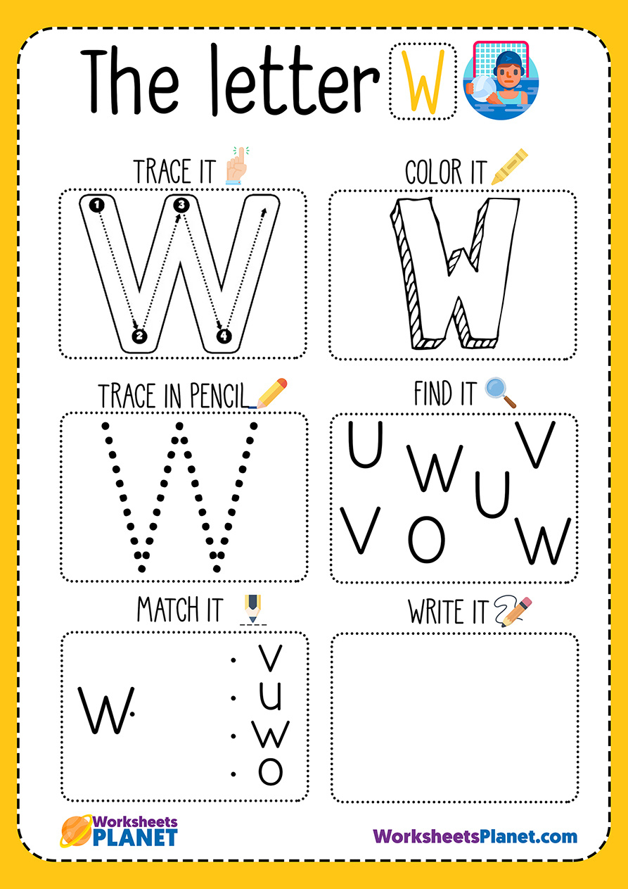 Letter W Worksheet with regard to Free Printable Letter W Worksheets