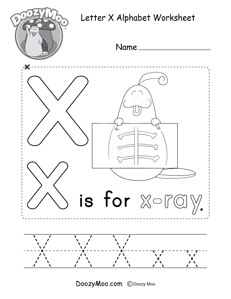 Letter X Alphabet Activity Worksheet - Doozy Moo throughout Free Printable Letter X Worksheets