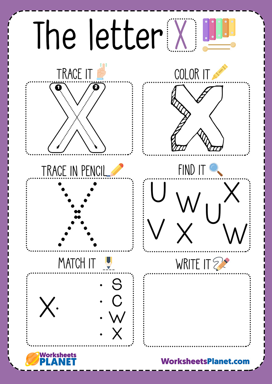 Letter X Worksheet for Letter X Free Printable Worksheets