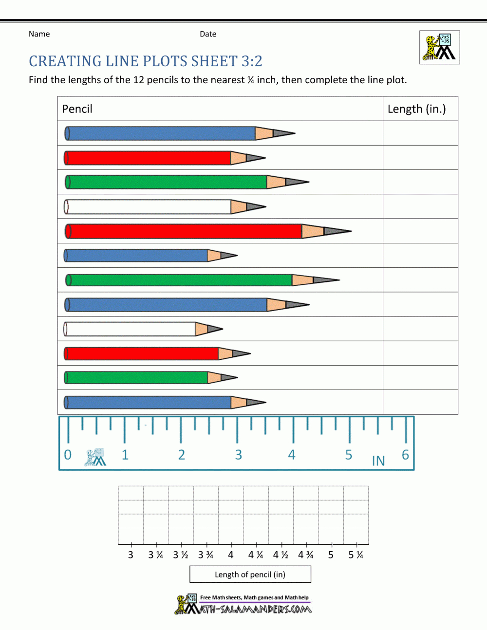 Line Plot Worksheet 3Rd Grade intended for Free Printable Line Plot Worksheets