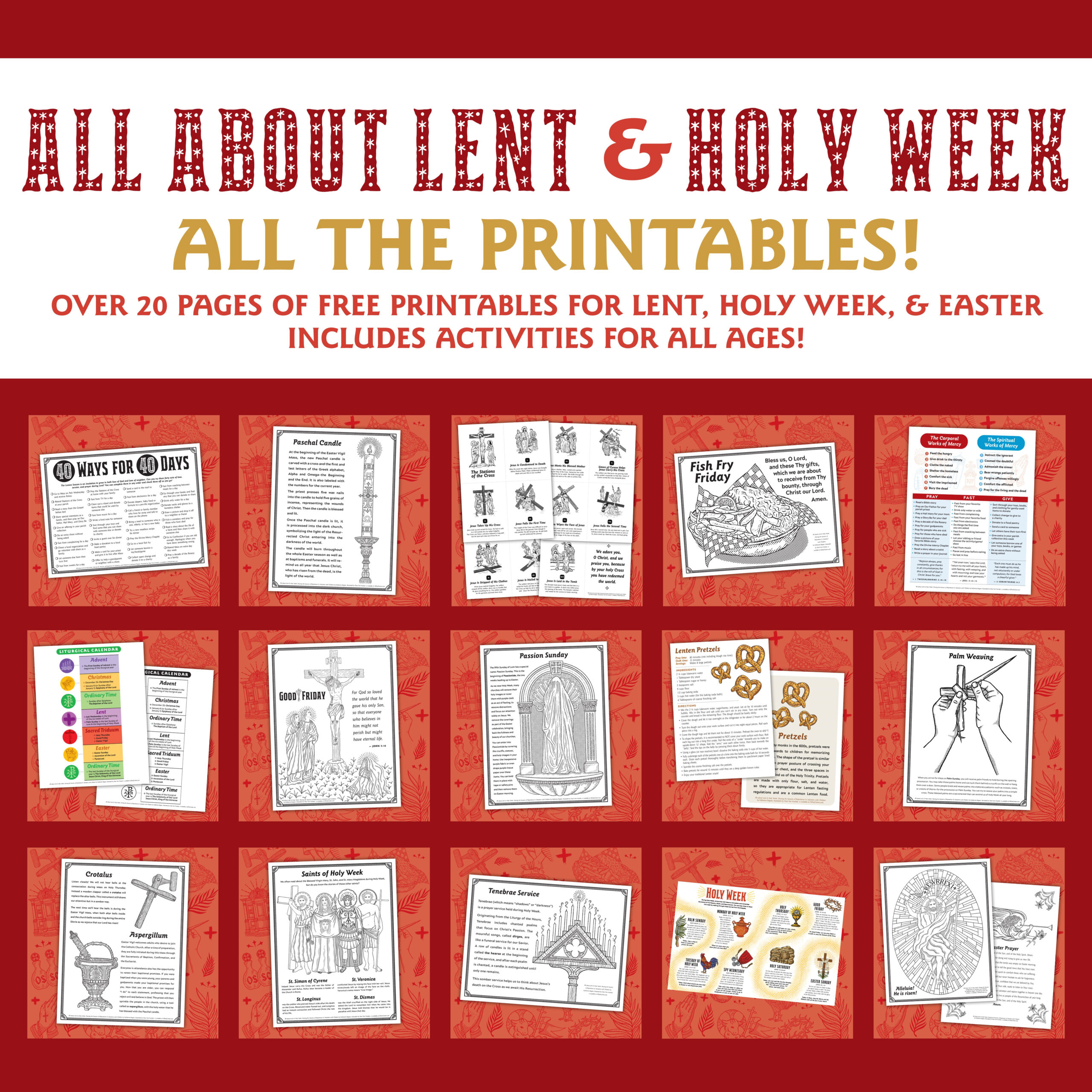 Look To Him And Be Radiant: Allllllll The All About Lent &amp;amp; Holy regarding Free Printable Holy Week Worksheets