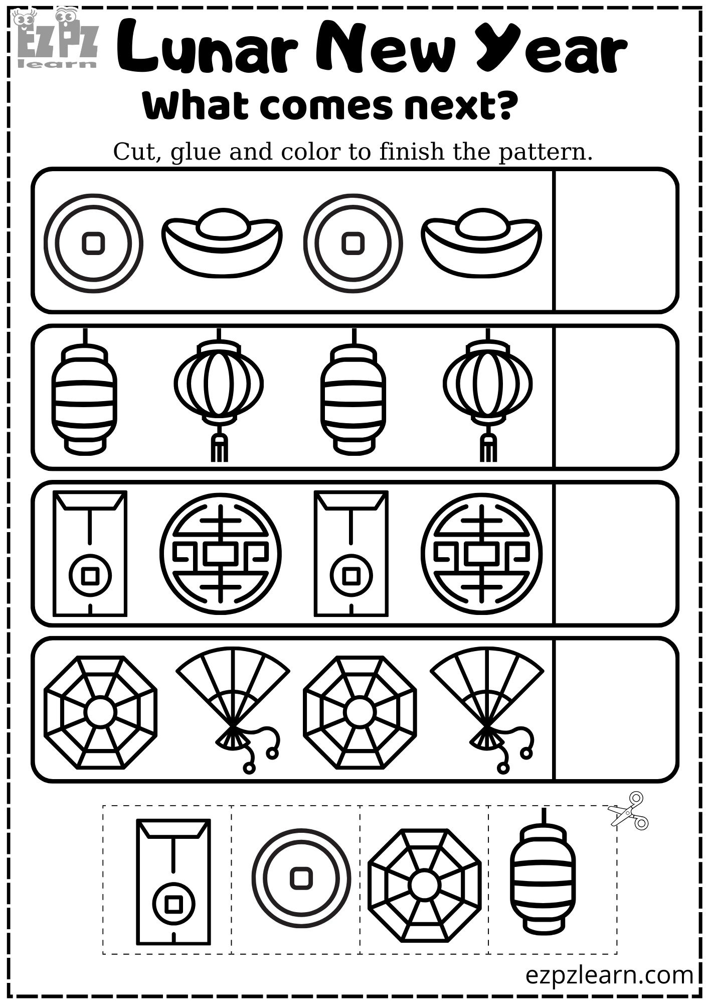 Lunar Chinese New Year And Tet What Comes Next Coloring Activity within Free Printable Chinese New Year Worksheets