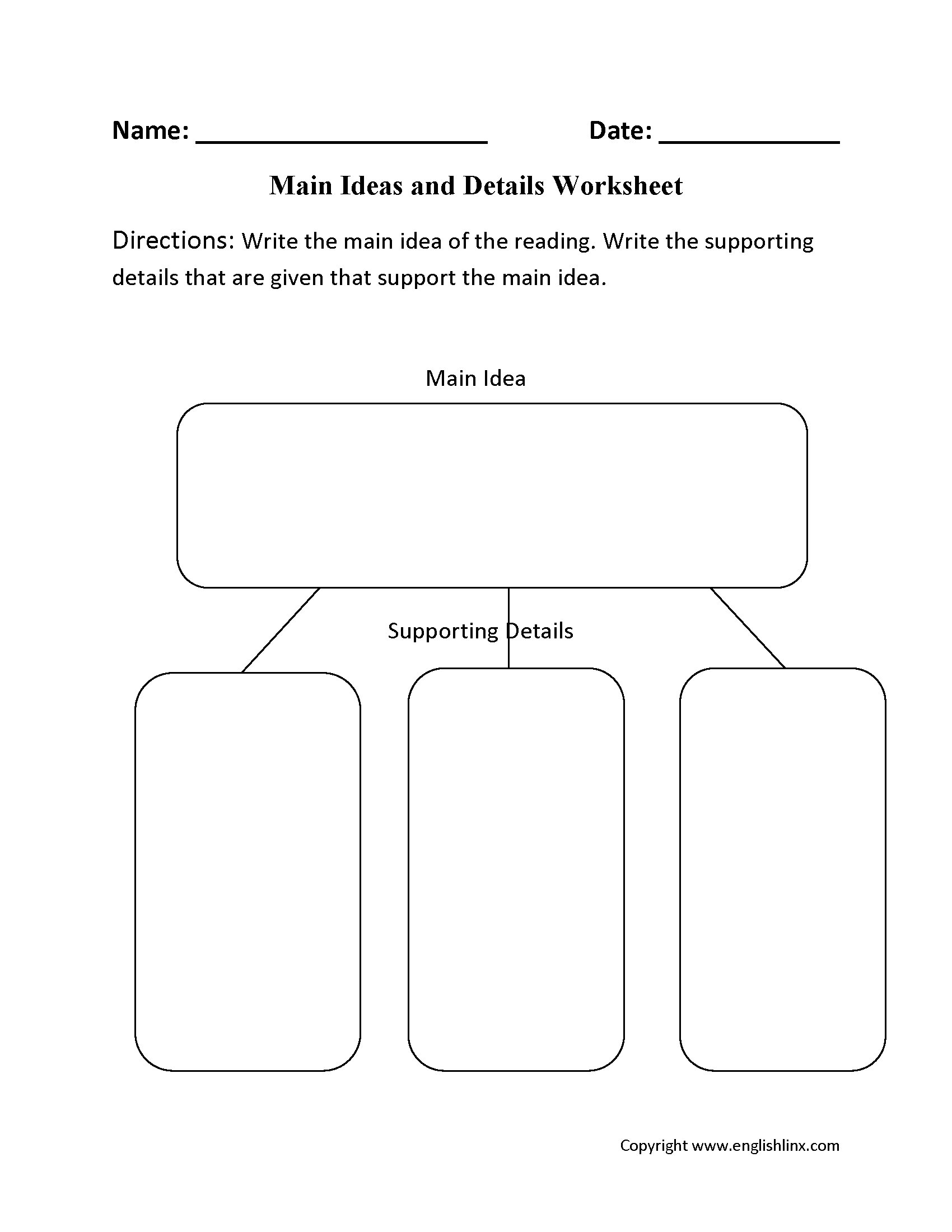 Main Idea Worksheets | Printable Main Idea Practice Worksheets regarding Free Printable Main Idea Worksheets