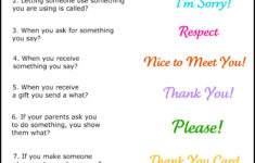 Manners Match It Up Worksheet-Freebie! | Enchantedyankee for Free Printable Good Manners Worksheets