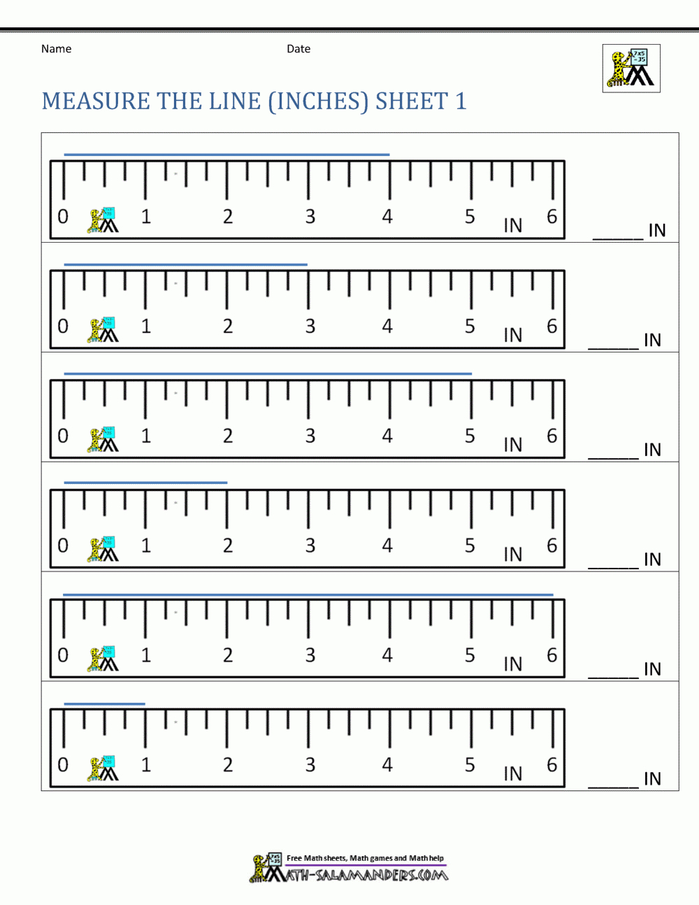 Measuring Length Worksheets for Free Printable Measurement Worksheets