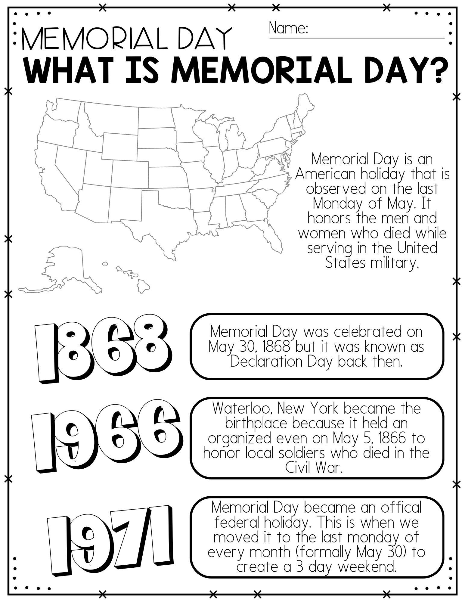 Memorial Day Printables - Teaching Mama inside Free Printable Memorial Day Worksheets