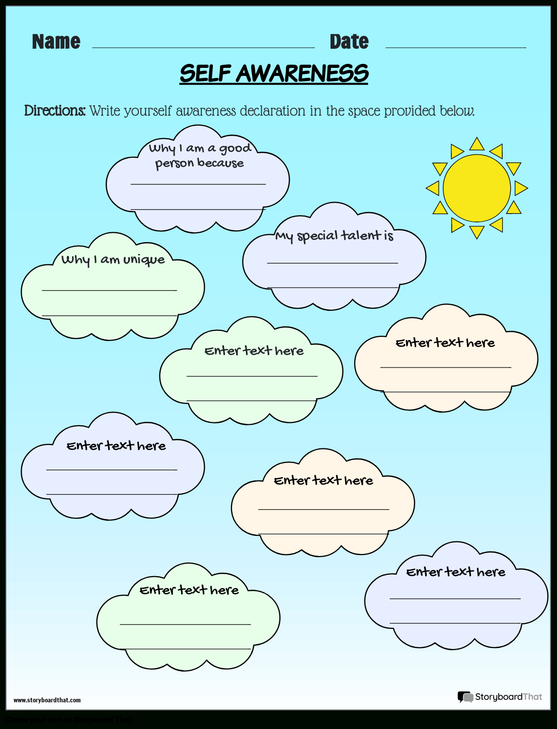 Mindfulness Worksheets — Examples &amp;amp; Ideas | Storyboardthat pertaining to Free Printable Mindfulness Worksheets For Adults