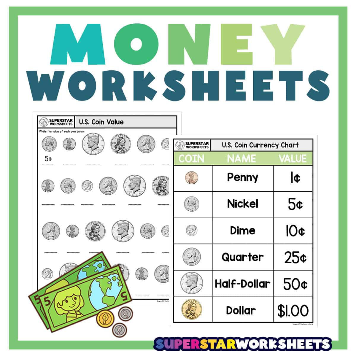 Money Worksheets - Superstar Worksheets inside Free Printable Money Worksheets Kindergarten