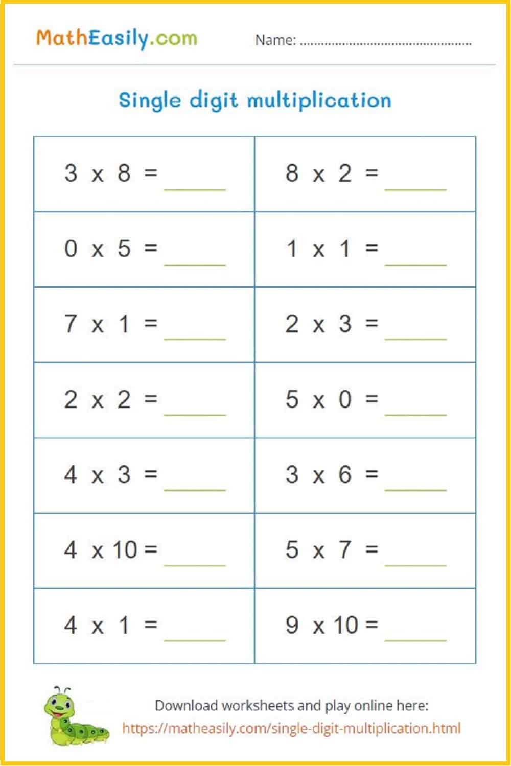 Multiplication Worksheets Pdf | Free Download regarding Free Printable Multiplication Worksheets Grade 4