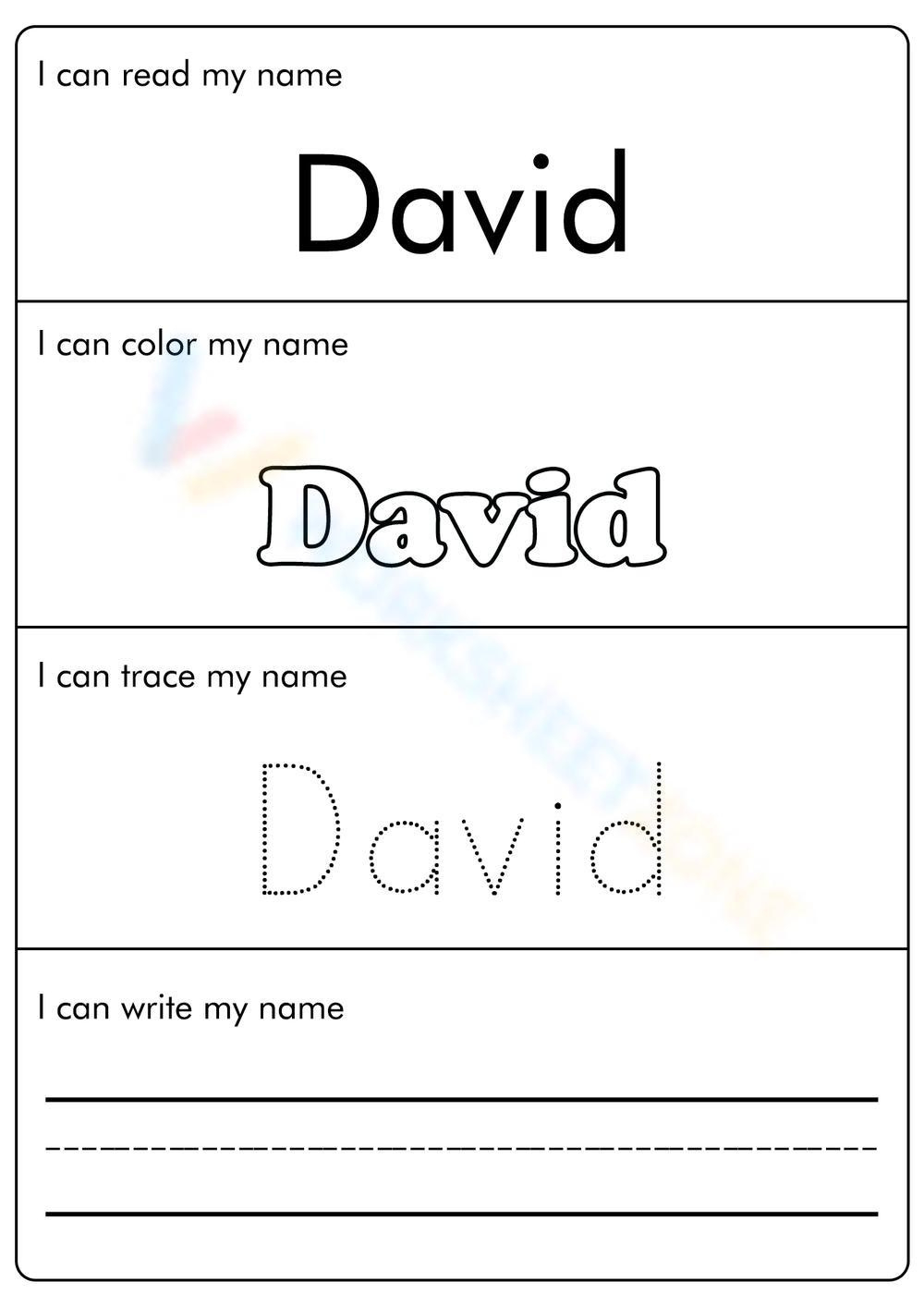 Name Tracing Worksheets &amp;amp; Printable within I Can Write My Name Worksheets Free Printable