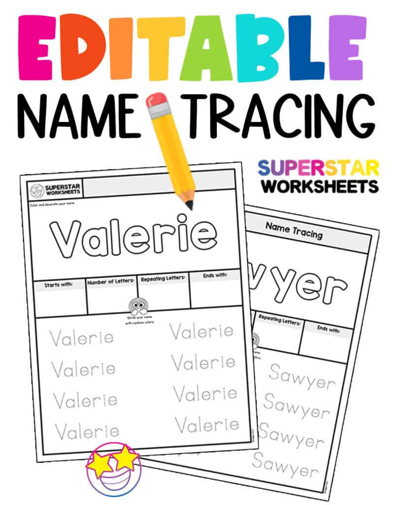 Name Tracing Worksheets - Superstar Worksheets intended for Free Name Tracing Worksheets Printable