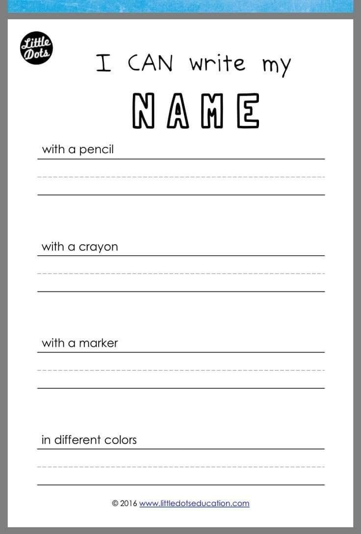 Name Writing Practice For Preschoolers in I Can Write My Name Worksheets Free Printable