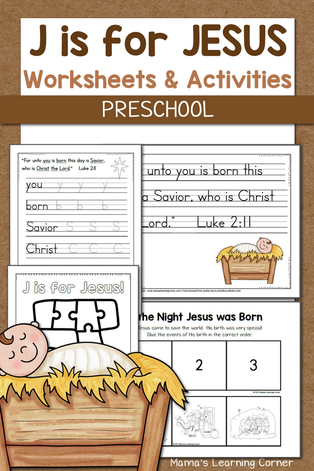 Nativity Worksheets For Preschool - Mamas Learning Corner pertaining to Free Printable Birth Of Jesus Worksheets
