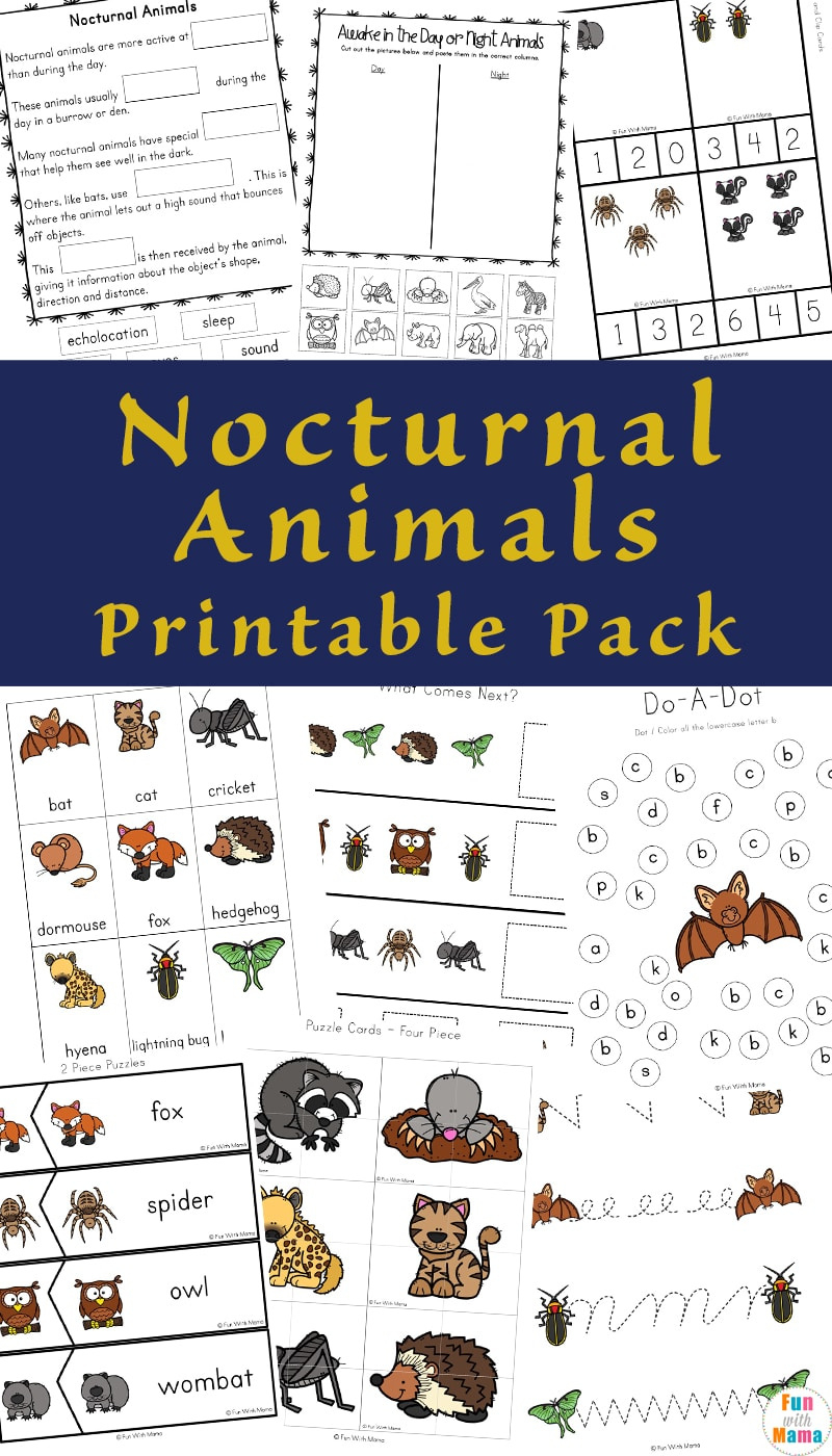 Nocturnal Animals For Kids - Fun With Mama intended for Free Printable Nocturnal Animals Worksheets