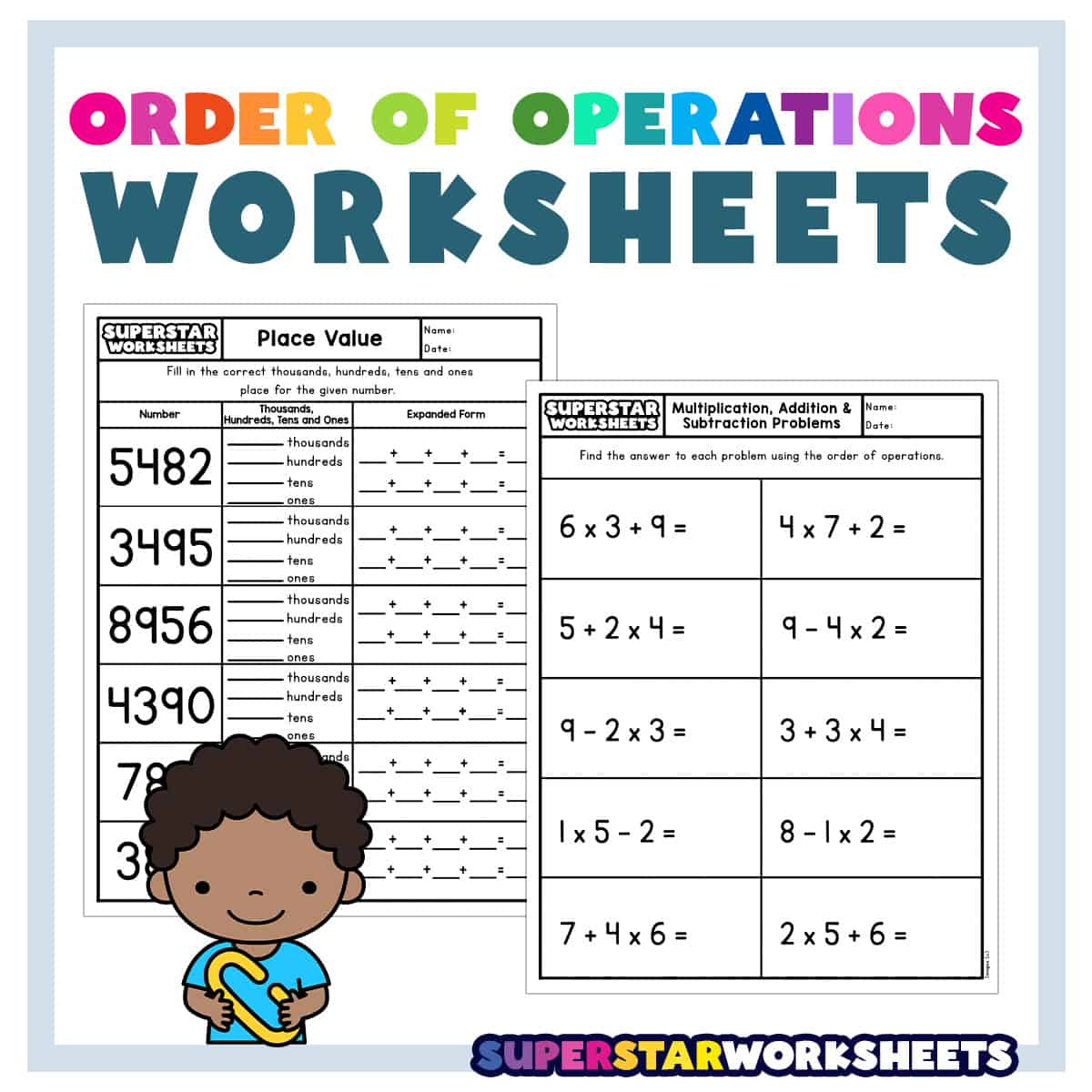 Order Of Operations Worksheets - Superstar Worksheets regarding Free Printable Pemdas Worksheets
