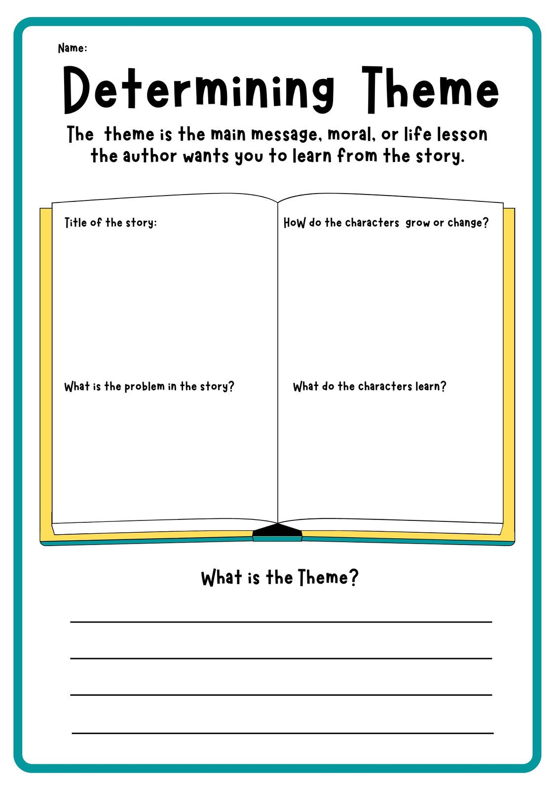 Page 6 - Free Custom And Printable Reading Worksheet Templates | Canva in Free Printable Theme Worksheets