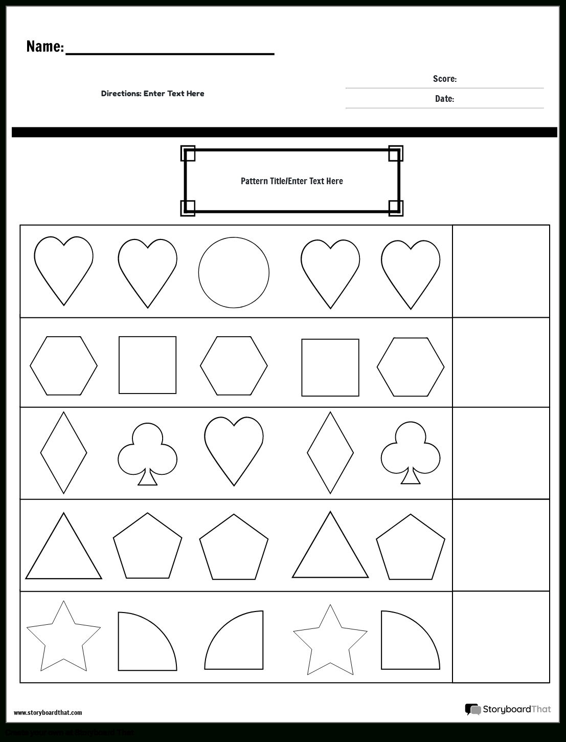 Pattern Worksheets: Free Printablesstoryboard That intended for Free Printable AB Pattern Worksheets