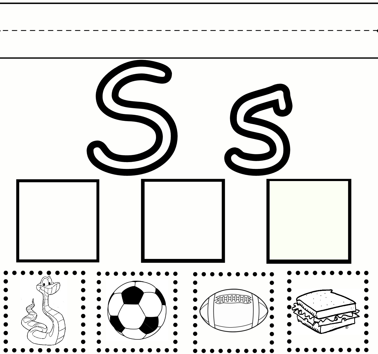 Preschool Learning ~ Letter S Practice {Free Printable Worksheet with regard to Letter S Free Printable Worksheets