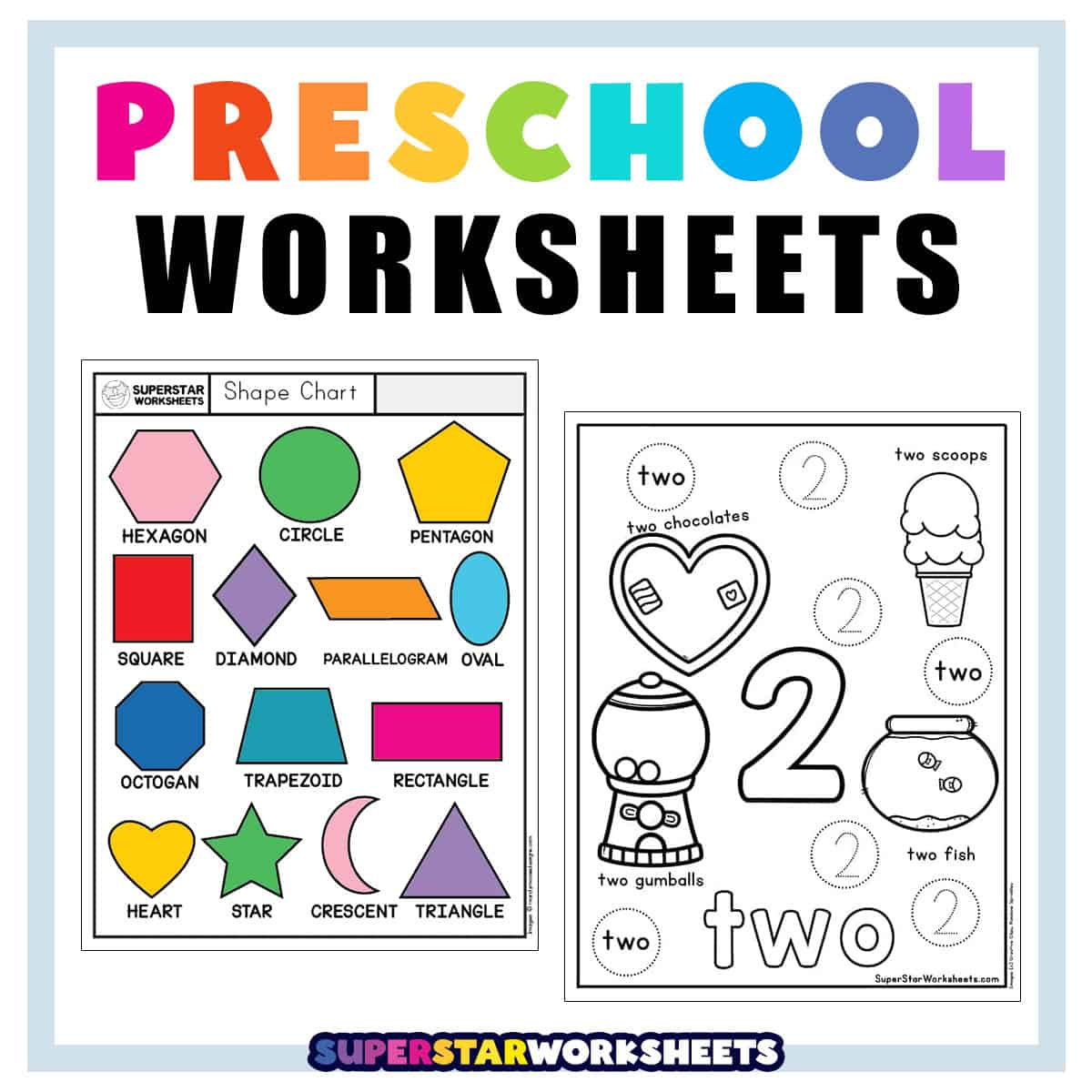 Preschool Worksheets - Superstar Worksheets intended for Free Printable Homeschool Worksheets
