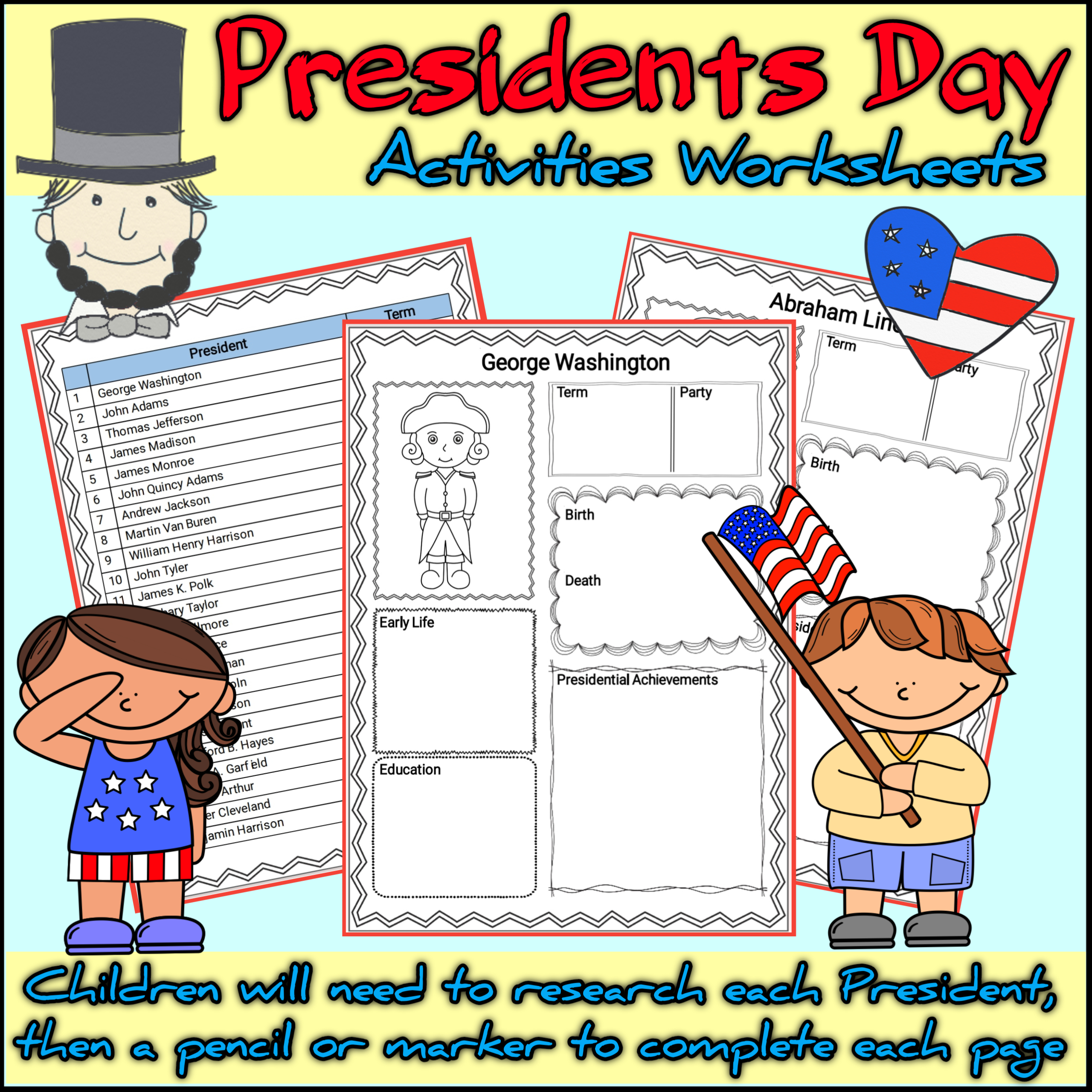President&amp;#039;S Day Activities Or Colouring Pages - Printable Us intended for Free Printable Presidents Day Worksheets