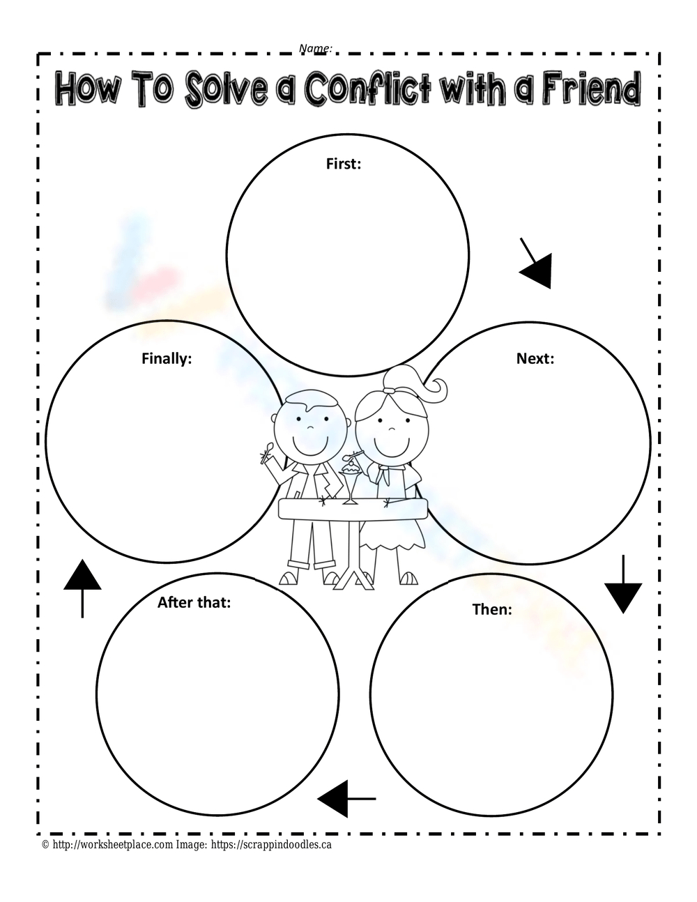 Printable Conflict Resolution Worksheets for Free Printable Conflict Resolution Worksheets