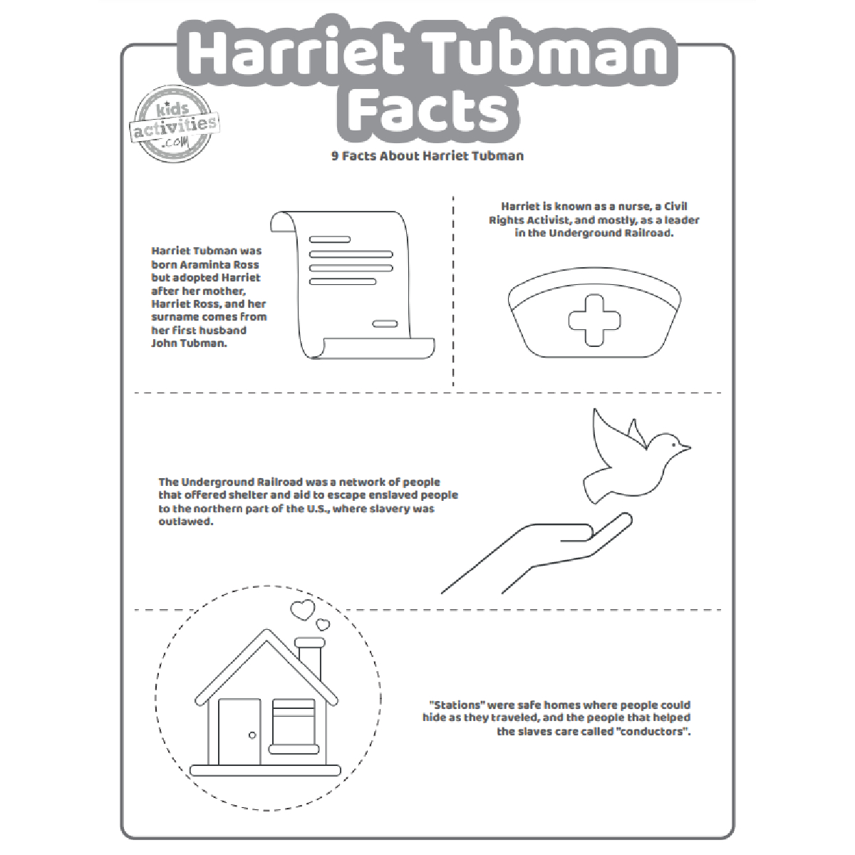 Printable Harriet Tubman Facts For Kids | Kids Activities Blog inside Free Printable Harriet Tubman Worksheets