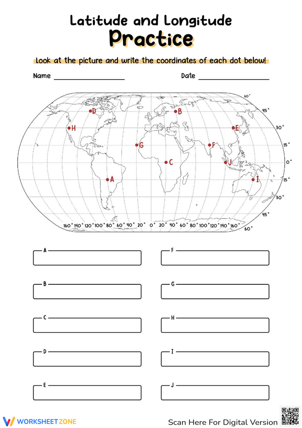 Printable Latitude And Longitude Worksheets throughout Free Printable Worksheets On Latitude And Longitude