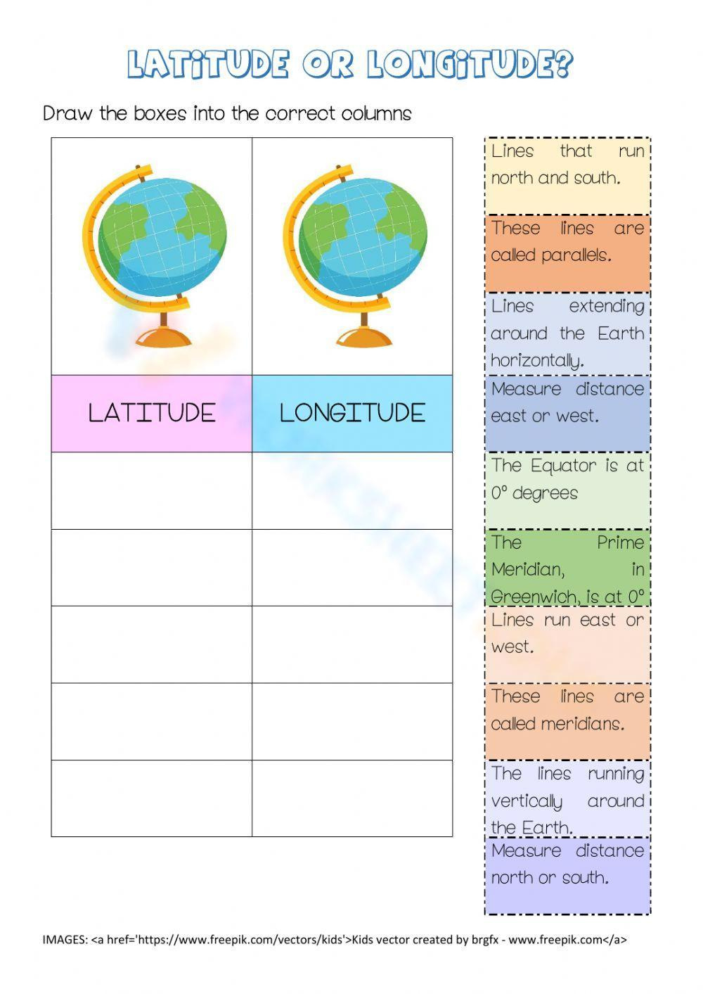 Printable Latitude And Longitude Worksheets within Free Printable Longitude And Latitude Worksheets