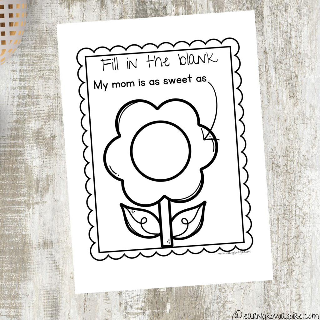Printable Mother&amp;#039;S Day Cards And Activities | Learn Grow Aspire intended for Free Printable Mother&amp;#039;S Day Worksheets For Kids
