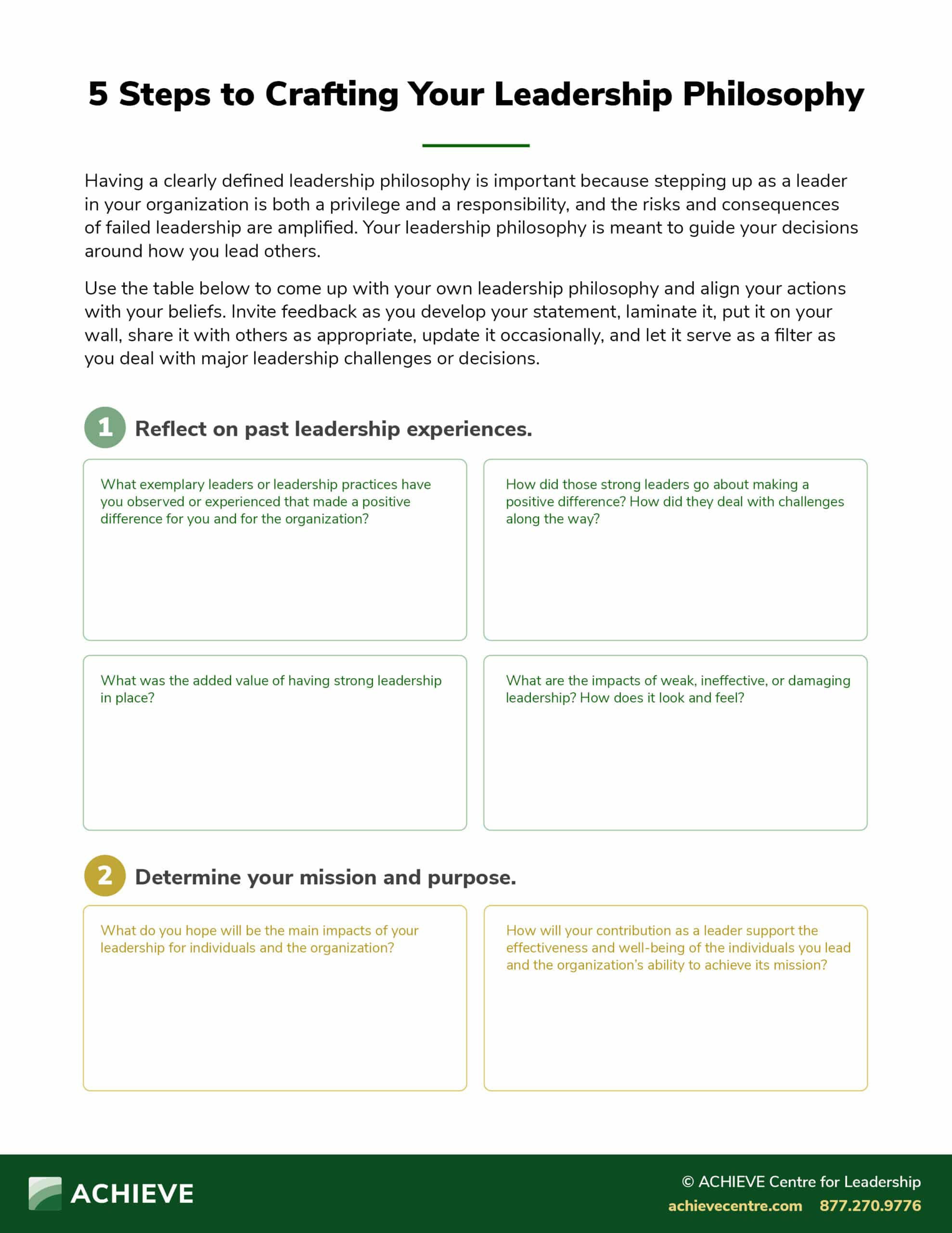 Printable Resources - Achieve Centre For Leadership pertaining to Free Printable Leadership Worksheets